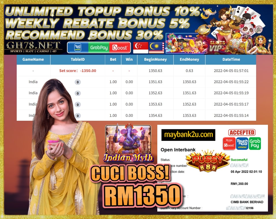 PUSSY888 '' INDIA MYTH '' CUCI RM 1350  ♥