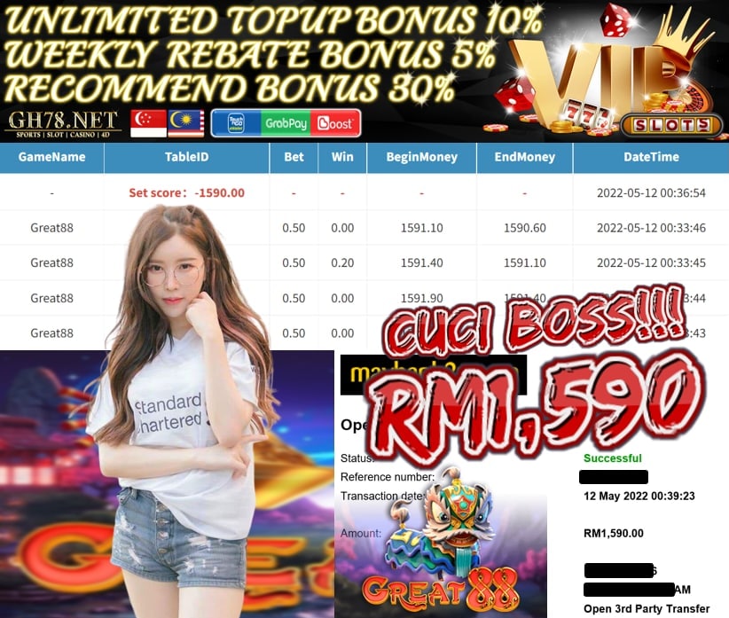 MEGA888 '' GREAT 88 '' CUCI RM '' CUCI RM 1,590 ♥