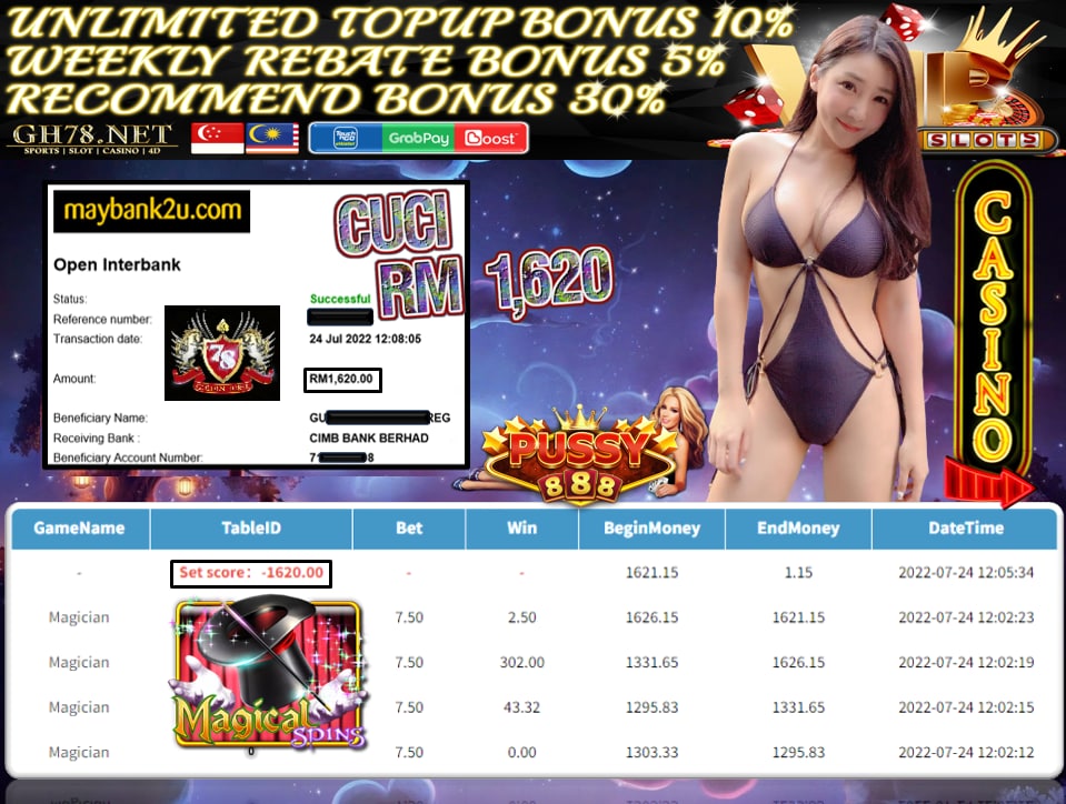 PUSSY888 '' MAGICIAN '' CUCI RM 1,620 ♥