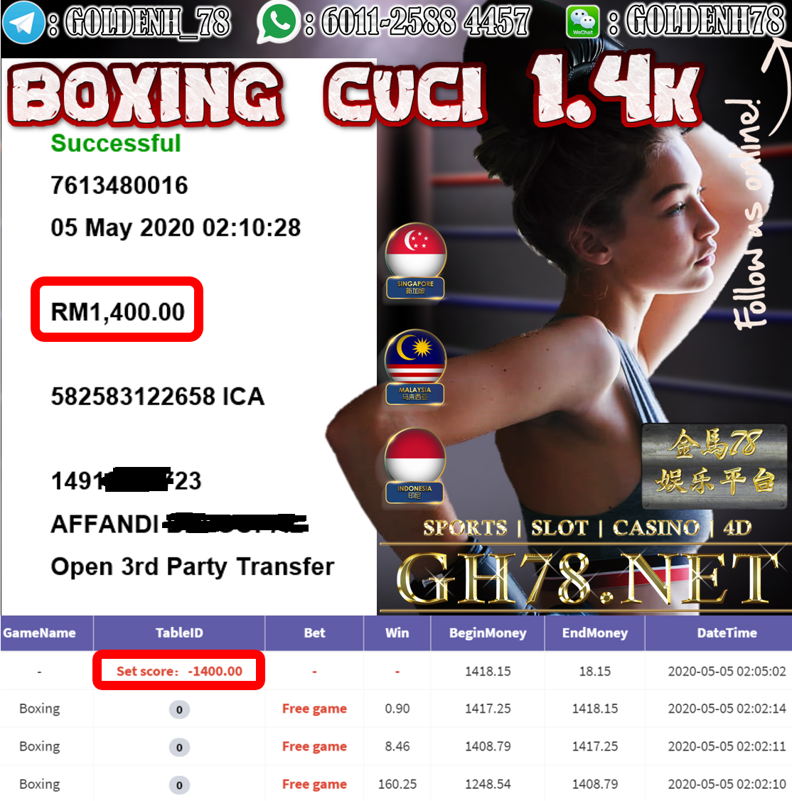 MEMBER MAIN BOXING CUCI RM1400