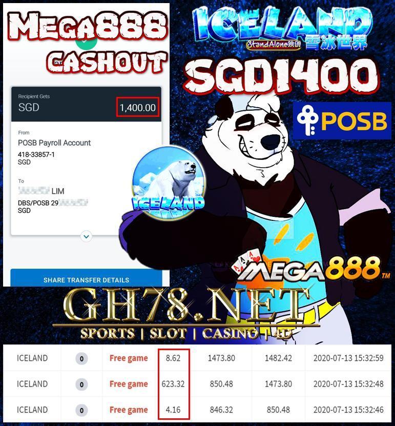 MEGA888 MEMBER MAIN ICELAND OUT $14000