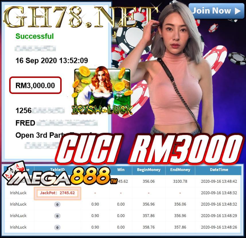 MEMBER MAIN MEGA888 CUCI RM3000 !!