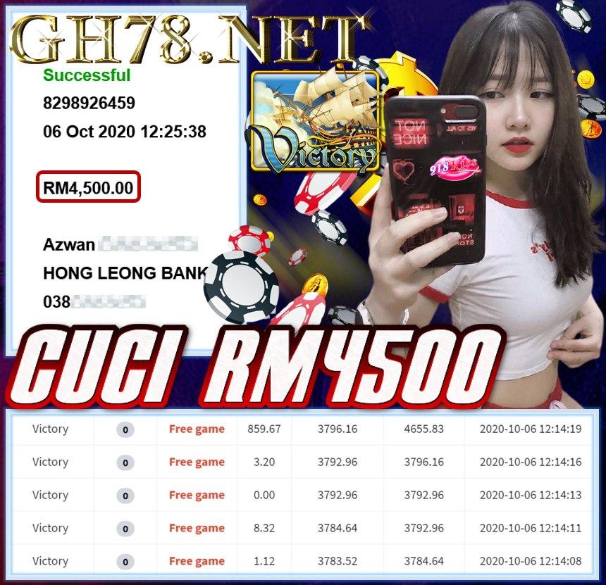 MEMBER MAIN 918KISS CUCI RM4500