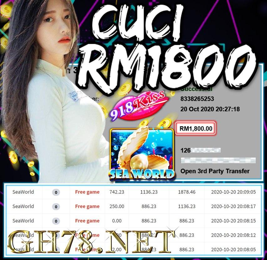 MEMBER MAIN 918KISS CUCI RM1800