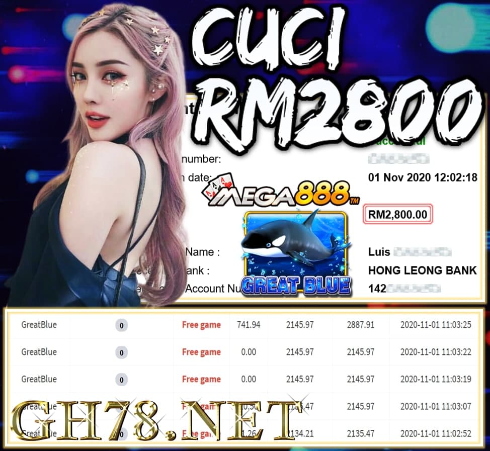 MEMBER MAIN MEGA888 CUCI RM2800