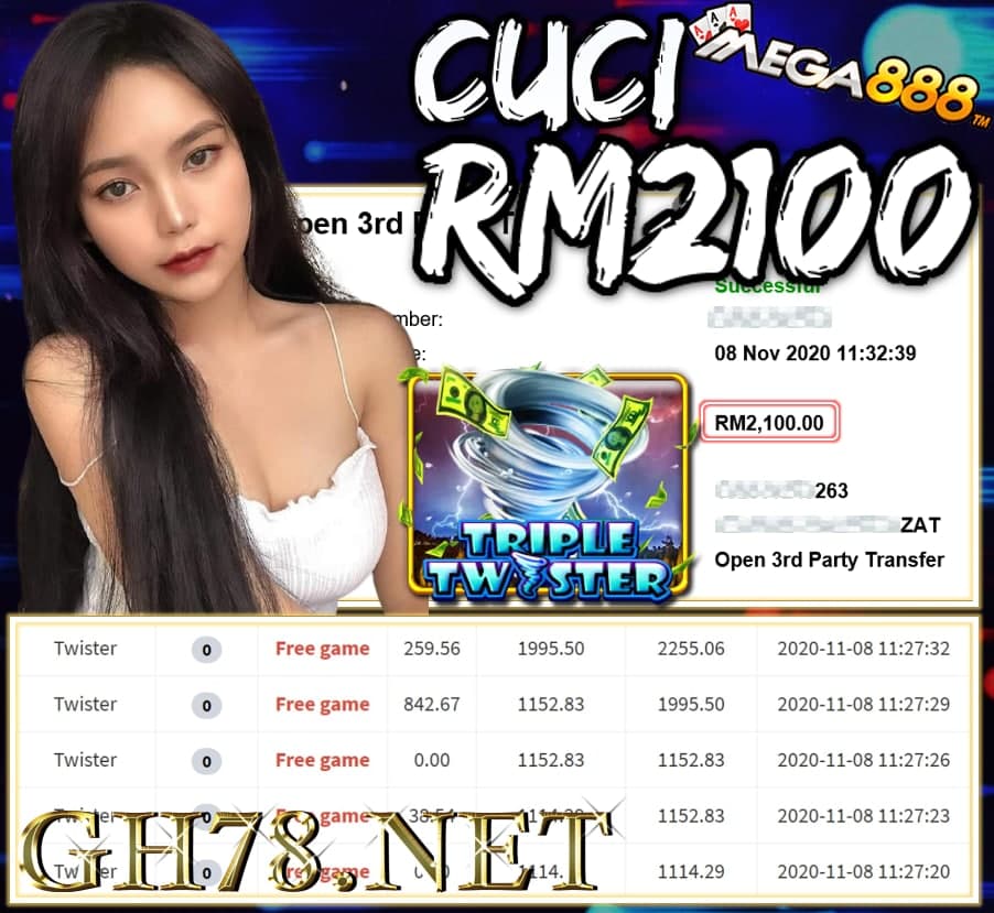 MEMBER MAIN MEGA888 CUCI RM2100