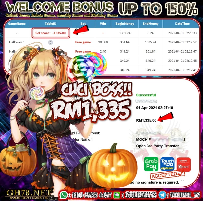 PUSSY888 HALLOWEEN GAME CUCI RM1,335