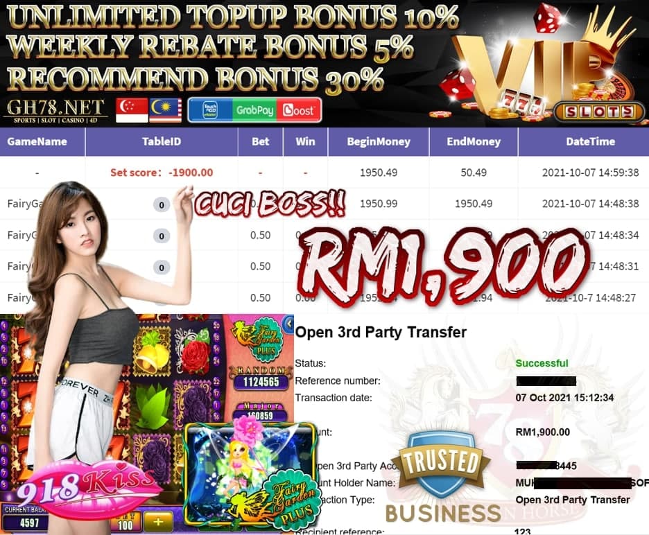 MEMBER MAIN 918KISS CUCI RM1,900 ♥